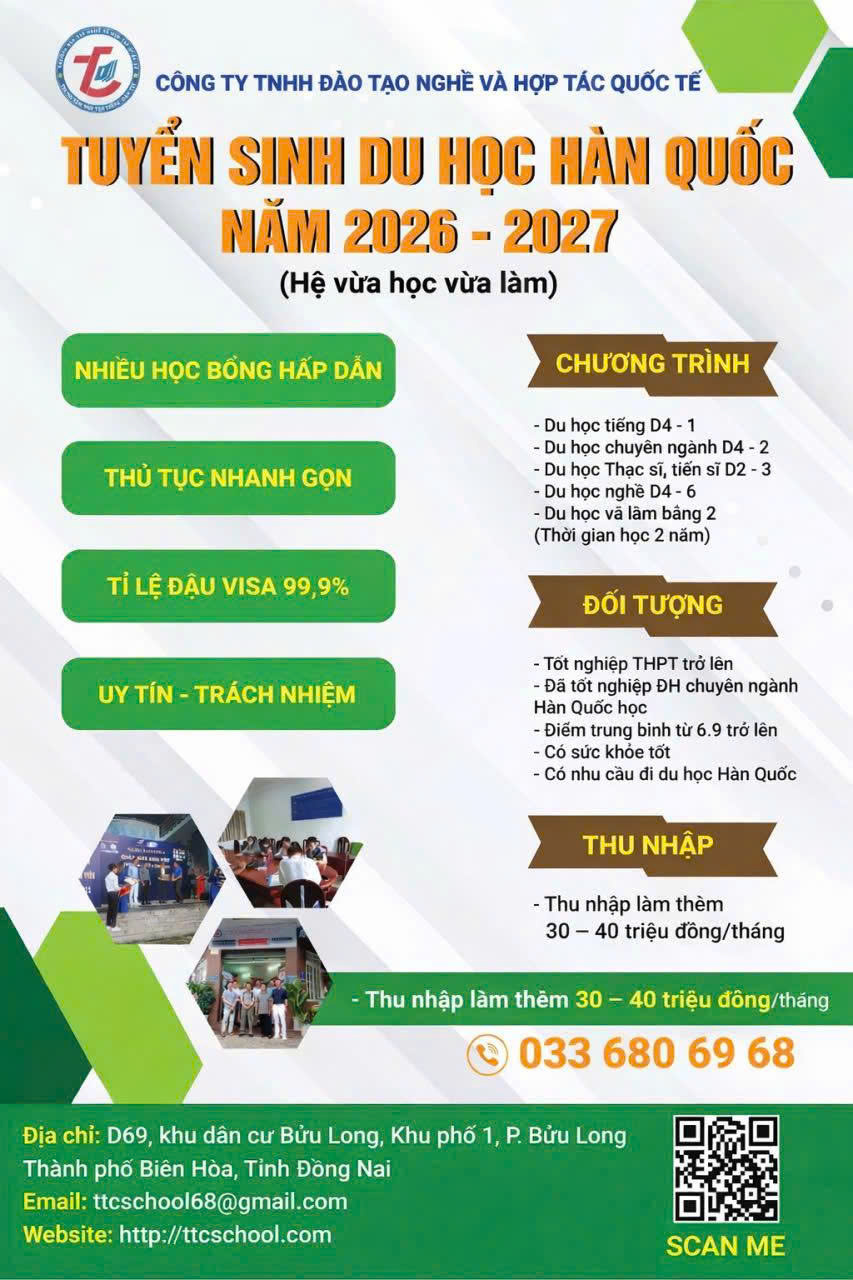 Tuyển sinh du học hàn quốc 2026