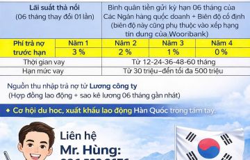 Cơ hội du học, xuất khẩu lao động Hàn Quốc trong tầm tay.